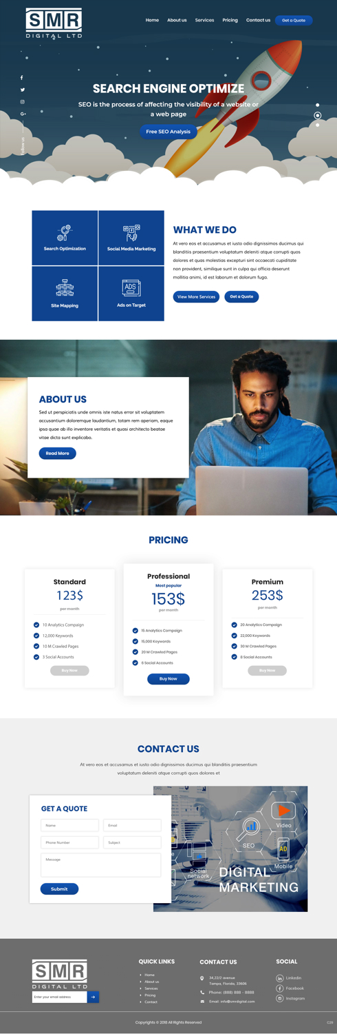 Web Design by pb for SMR Digital Limited | Design #19641079
