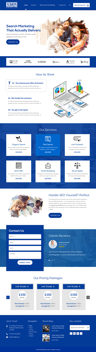 Web Design by rightway for SMR Digital Limited | Design #19641338