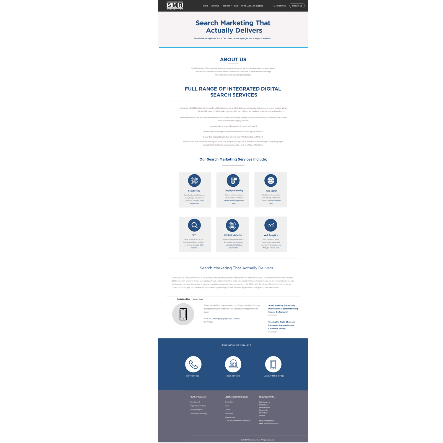 Web Design par **INCREDIBLEDESIGNERS** pour SMR Digital Limited | Design #19639299
