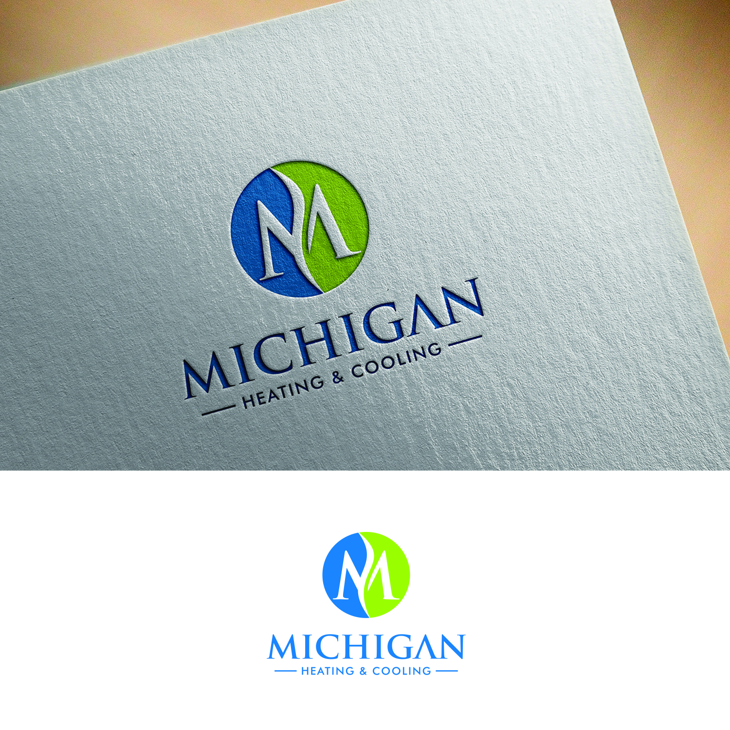 Diseño de Logo por designbysy para Michigan Heating and Cooling - MI HVACR | Diseño #19692649