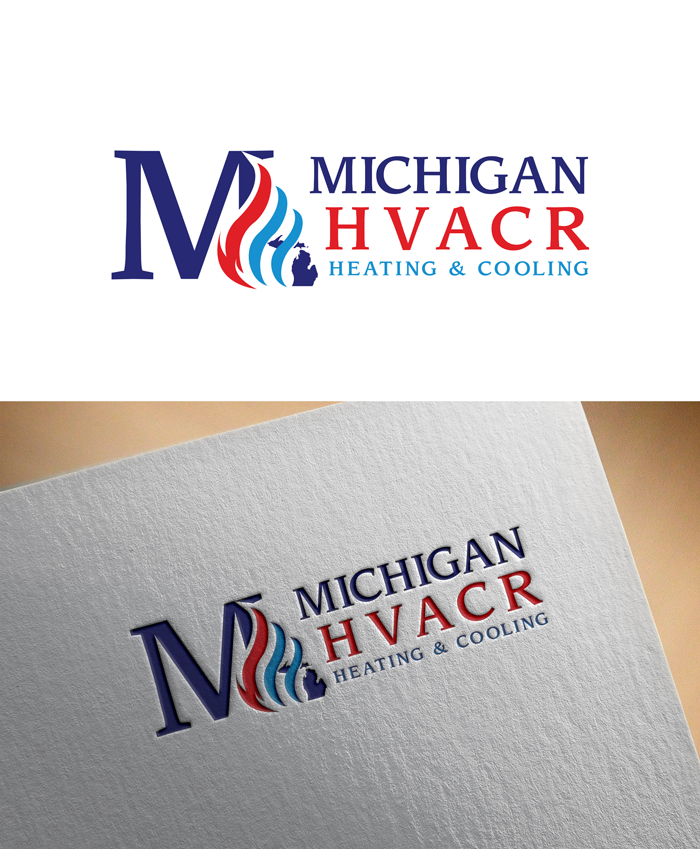 Diseño de Logo por victor2 para Michigan Heating and Cooling - MI HVACR | Diseño: #19777332