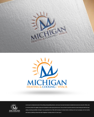 Diseño de Logo por zingodesigns258 para Michigan Heating and Cooling - MI HVACR | Diseño: #19704810