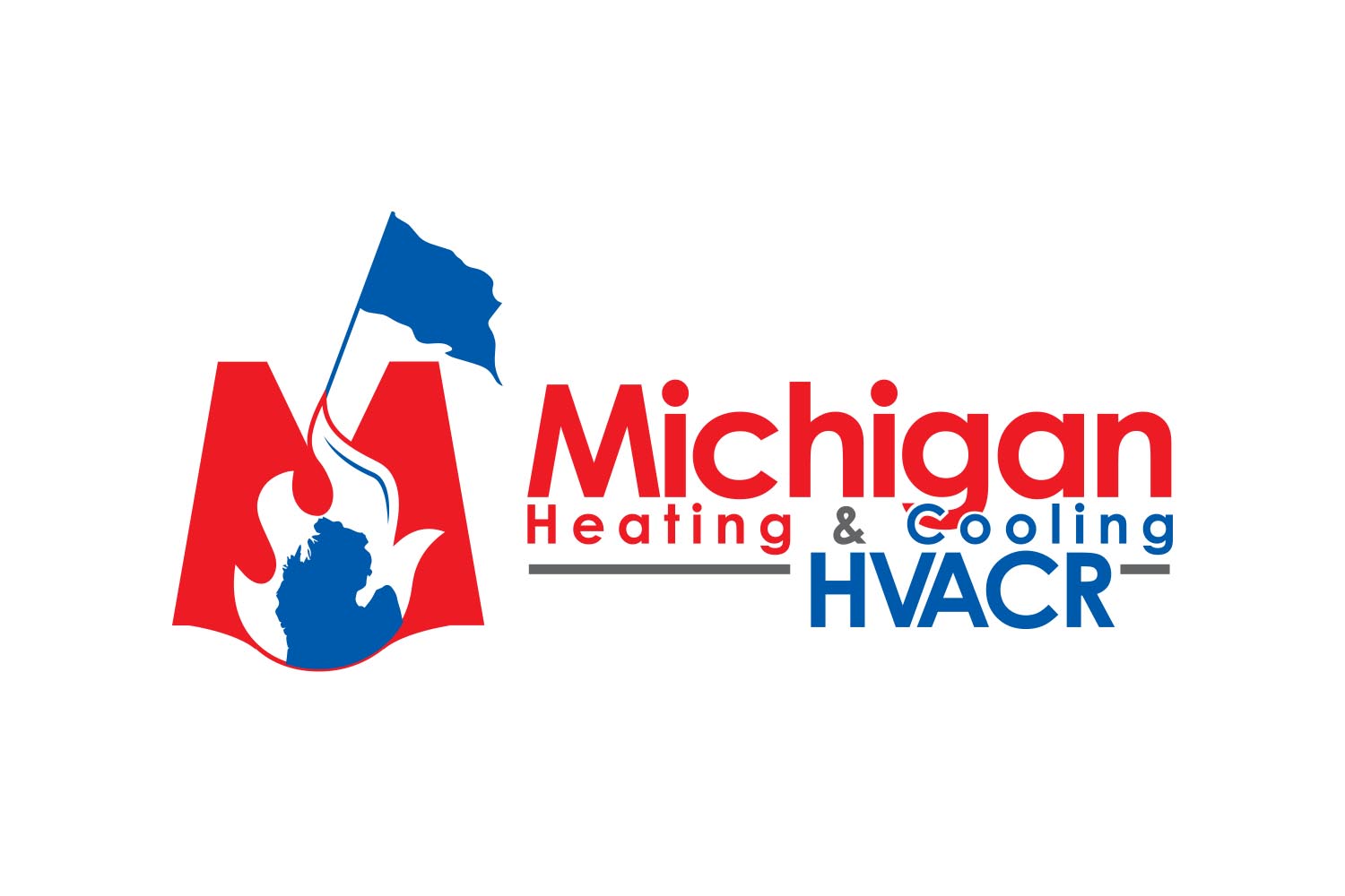 Diseño de Logo por zingodesigns258 para Michigan Heating and Cooling - MI HVACR | Diseño #19723861