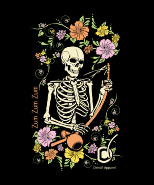 Skull embroidery jack for Capoeira design