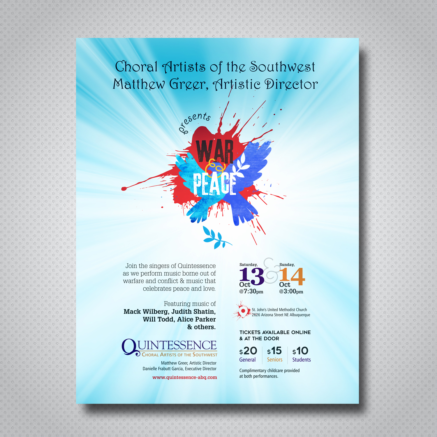 Flyer Design by uk for St. John's United Methodist Church | Design #19640327