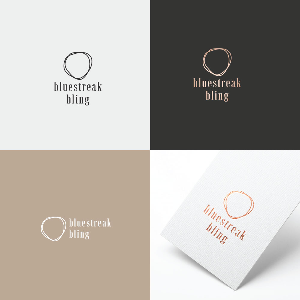 Logo Design by macadesign for Bluestreak Crystals, Bluestreak Jewellery & Mi Web Design | Design #19682216
