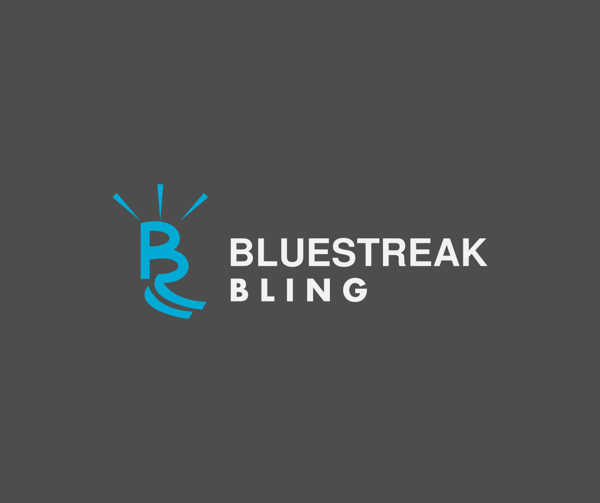 Logo Design by Riaper for Bluestreak Crystals, Bluestreak Jewellery & Mi Web Design | Design #19654086
