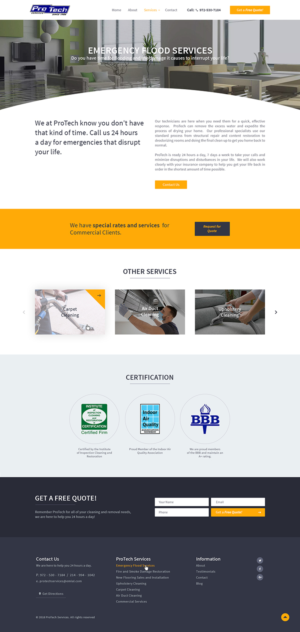 Pro Tech Services Site Redesign | Diseño Web por Ved Web Services