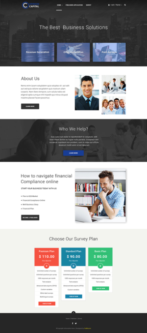 Diseño Web por Da Miracle para Opinion Capital inc. | Diseño: #19747153