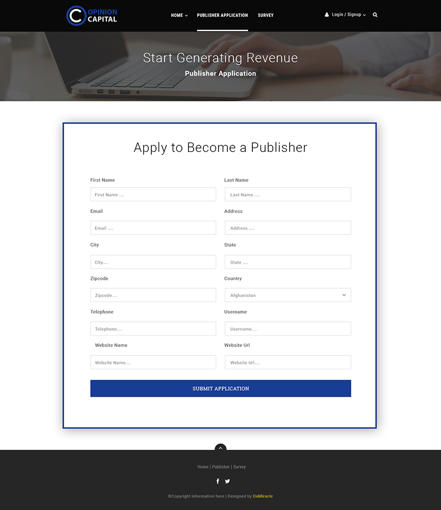 Web-Design von Da Miracle für Opinion Capital inc. | Design #19834924