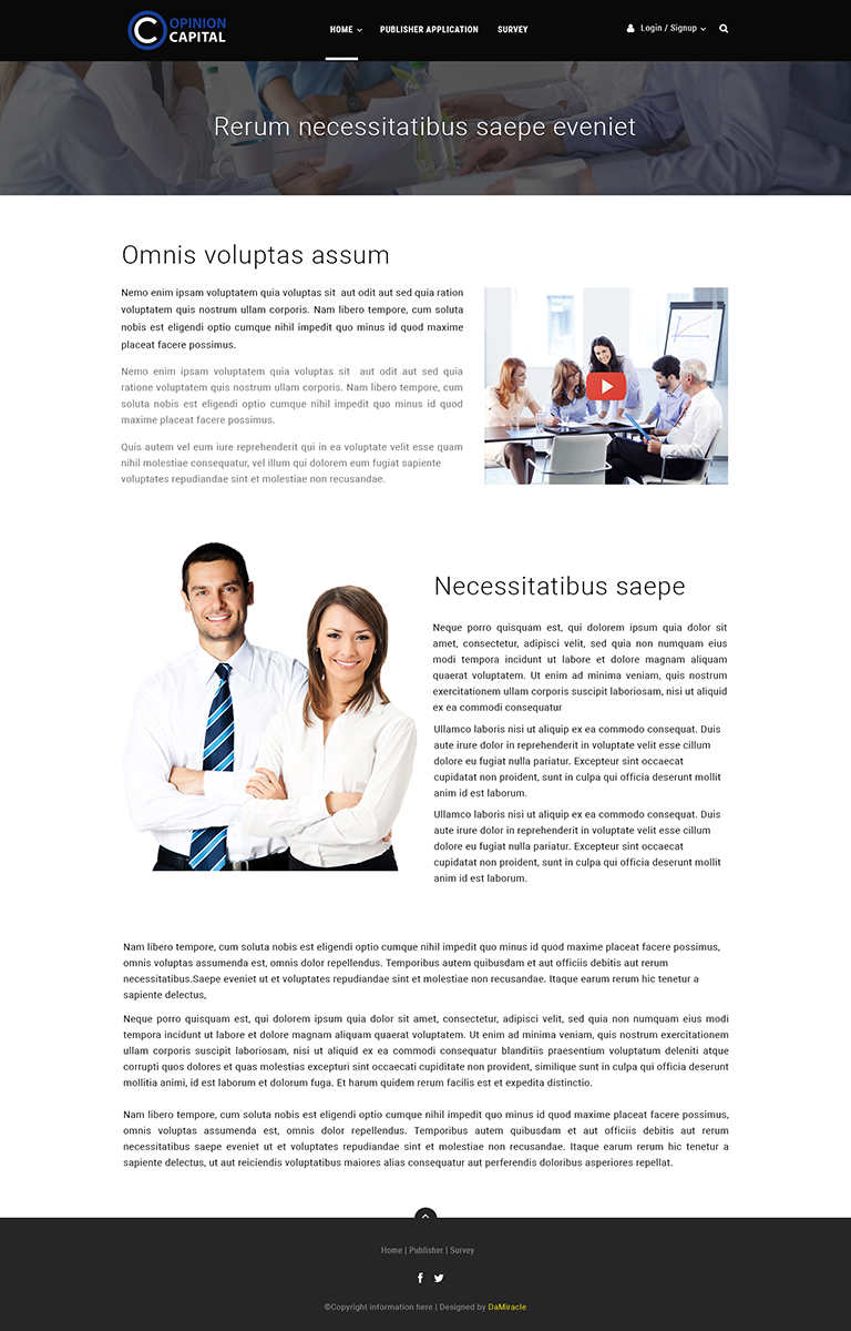Web Design by Da Miracle for Opinion Capital inc. | Design #19834925