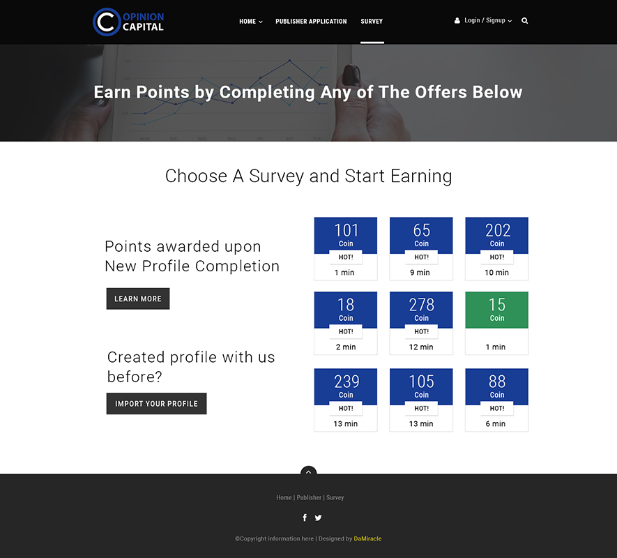 Web Design by Da Miracle for Opinion Capital inc. | Design #19859443