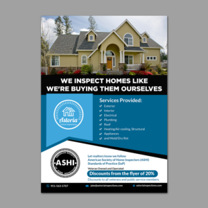 Flyer Design by aspiremedia for Astoria Home Inspections | Design #19651341