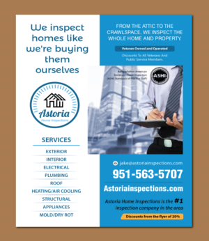 Flyer Design by meet007 for Astoria Home Inspections | Design: #19650453