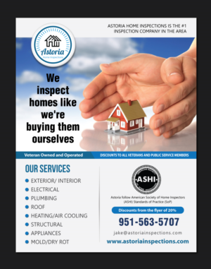Flyer Design by meet007 for Astoria Home Inspections | Design: #19651815