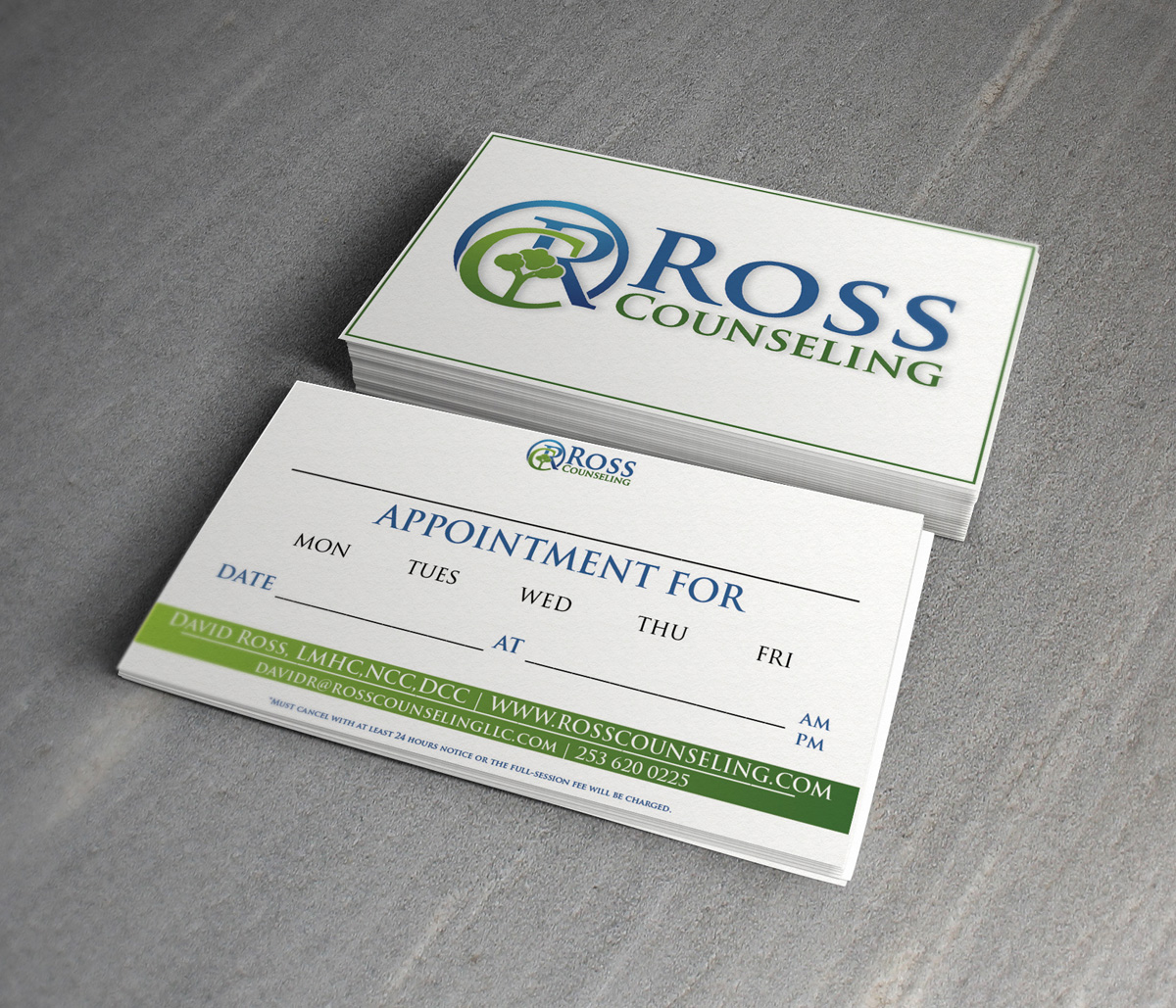 Business Card Design by Y.N. Creative for Ross Counseling, PLLC | Design #2905248