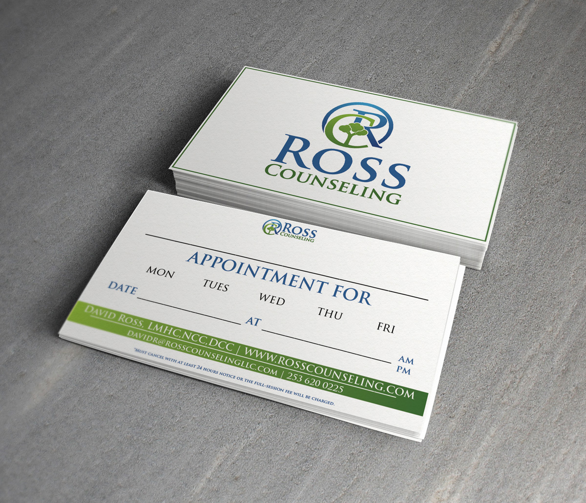 Business Card Design by Y.N. Creative for Ross Counseling, PLLC | Design #2905253