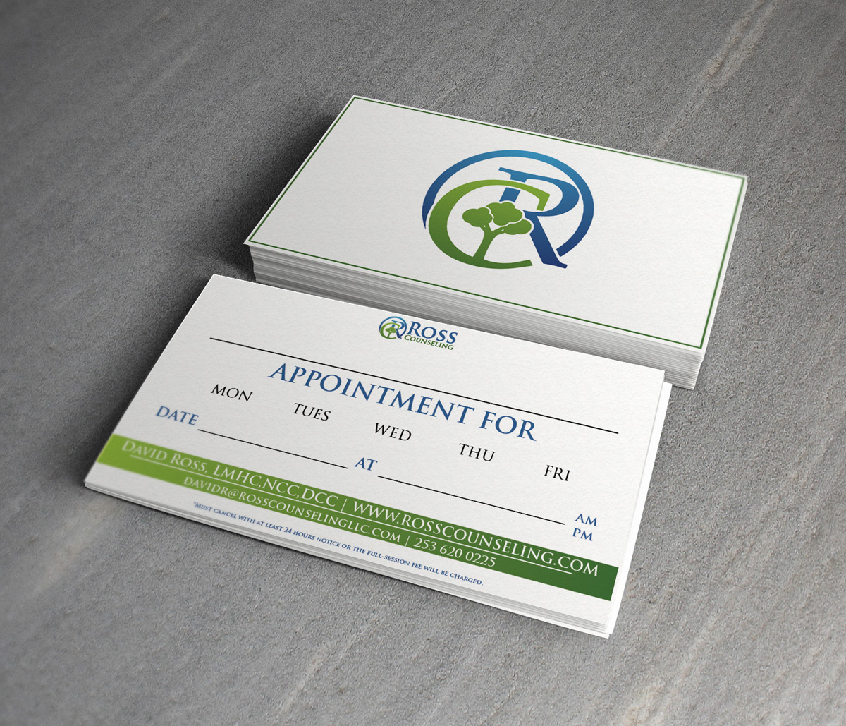 Business Card Design by Y.N. Creative for Ross Counseling, PLLC | Design #2905258