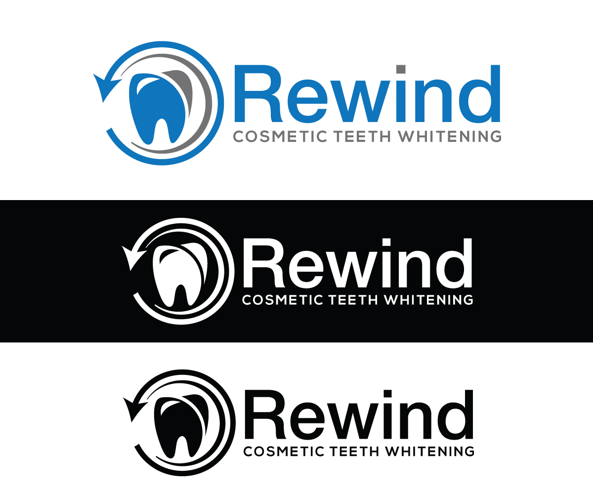 Logo Design by designmind78 for Rewind cosmetic teeth whitening  | Design: #19756593