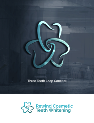 Logo Design by Maria Graphics™ for Rewind cosmetic teeth whitening  | Design #19646696