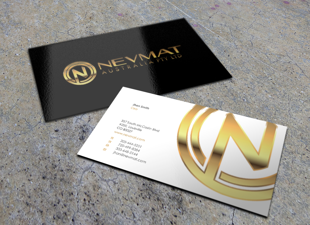 Business Card Design by Eggo May P for Nevmat Australia Pty Ltd | Design #2901133