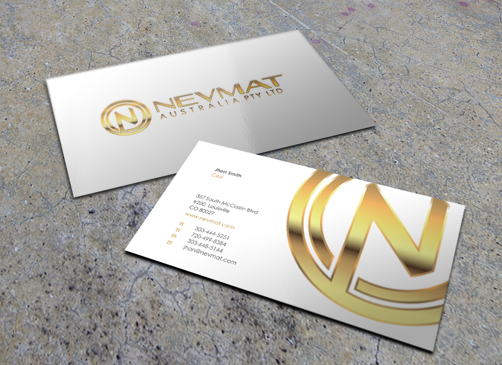 Diseño de Tarjeta de Presentación por Eggo May P para Nevmat Australia Pty Ltd | Diseño #2901141