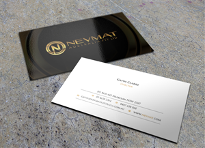 Design de Carte de Visite par Eggo May P pour Nevmat Australia Pty Ltd | Design : #2902520