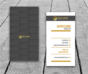Business Card Design by Sarah Haroon for Nevmat Australia Pty Ltd | Design: #2905117