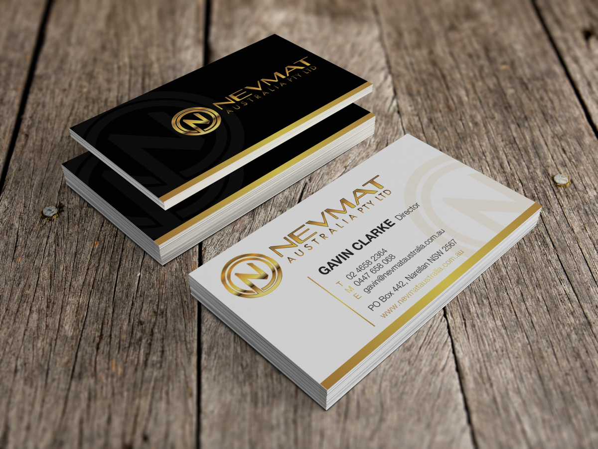 Design de Carte de Visite par HYPdesign pour Nevmat Australia Pty Ltd | Design #2903794
