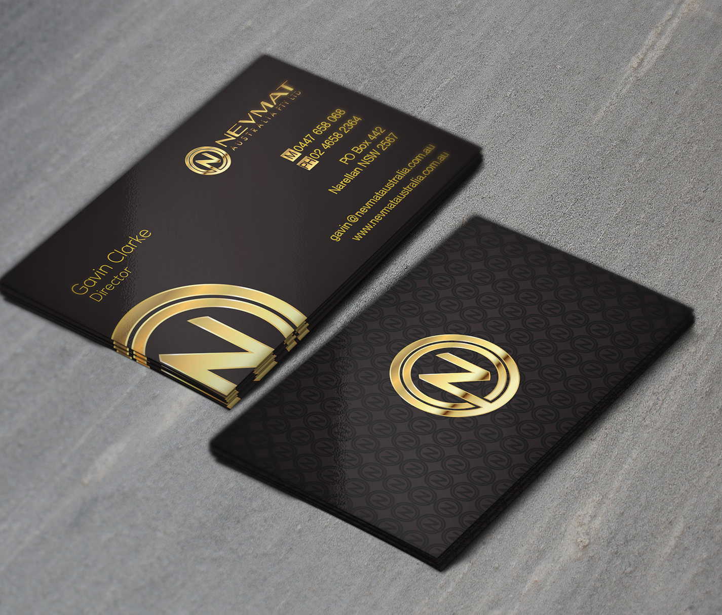 Diseño de Tarjeta de Presentación por IGlowCreationz para Nevmat Australia Pty Ltd | Diseño #2901955