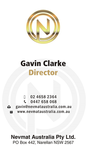 Business Card Design by caesars for Nevmat Australia Pty Ltd | Design: #2901179