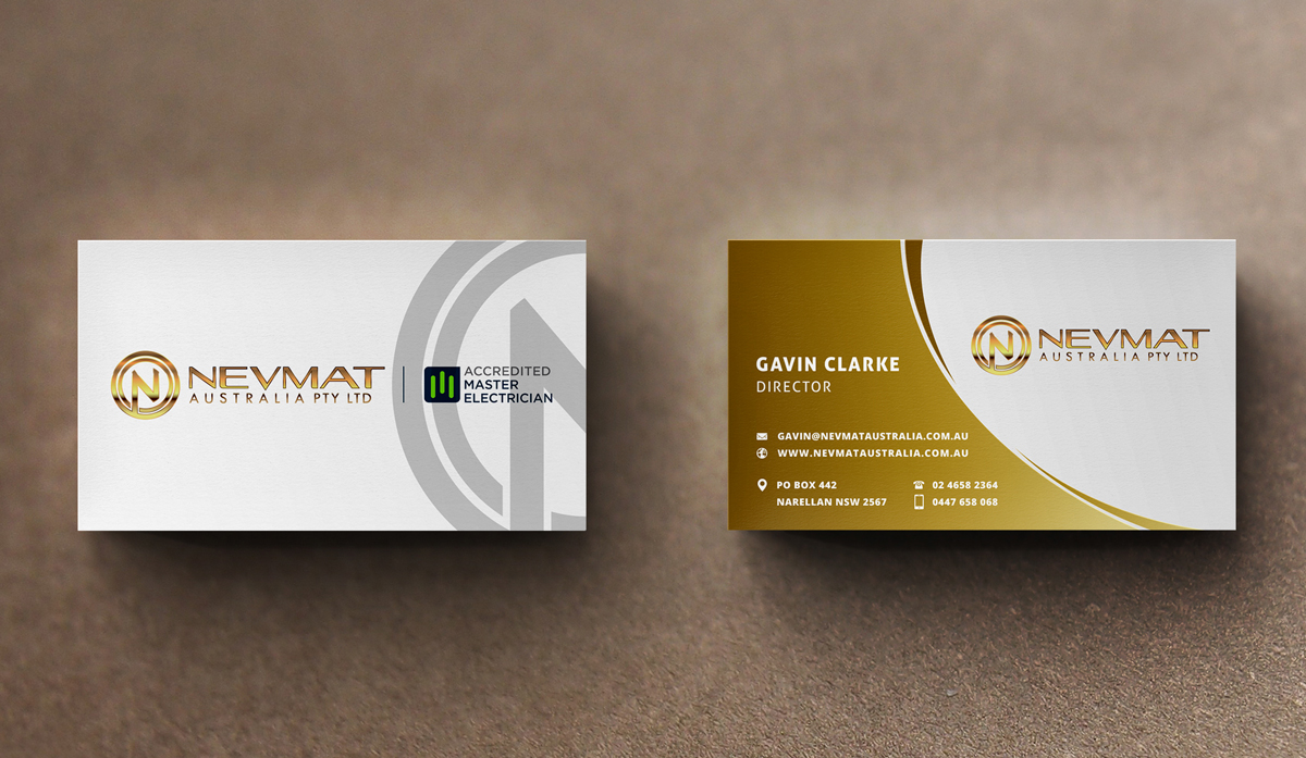 Visitenkarten-Design von stoodio.id für Nevmat Australia Pty Ltd | Design #2902964