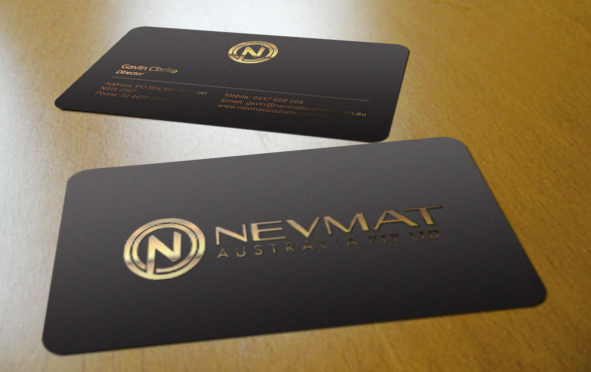 Business Card Design by nafizrahat for Nevmat Australia Pty Ltd | Design #2898932