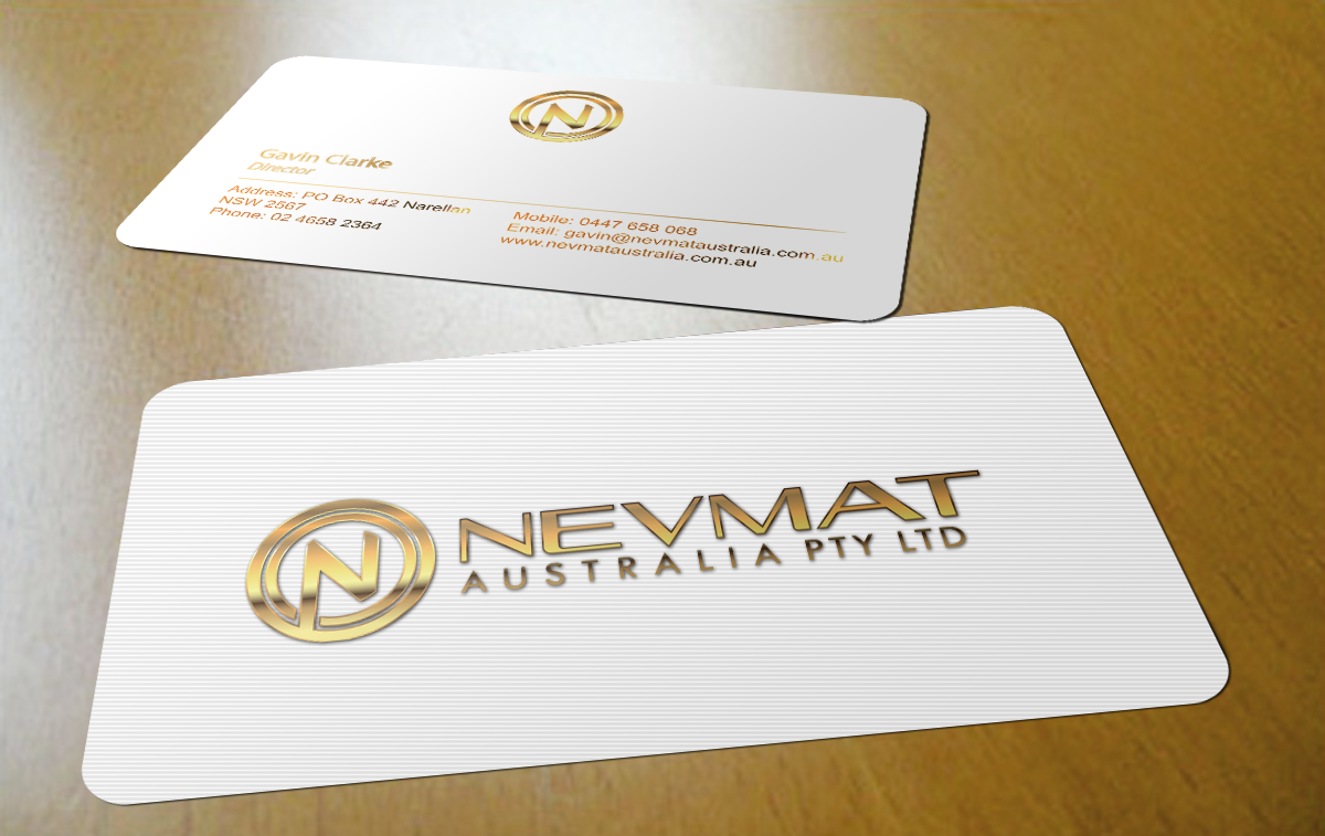 Business Card Design by nafizrahat for Nevmat Australia Pty Ltd | Design #2902766