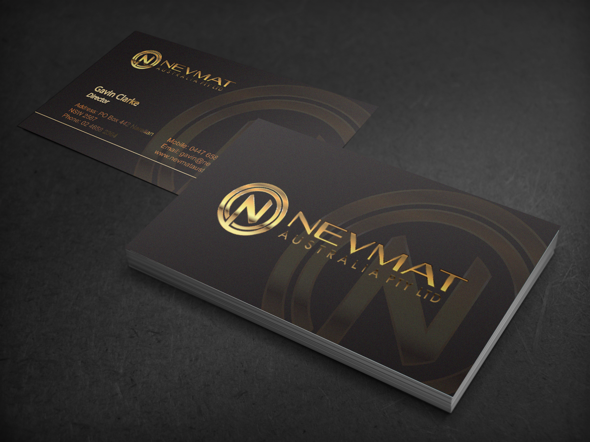 Business Card Design by nafizrahat for Nevmat Australia Pty Ltd | Design #2903329
