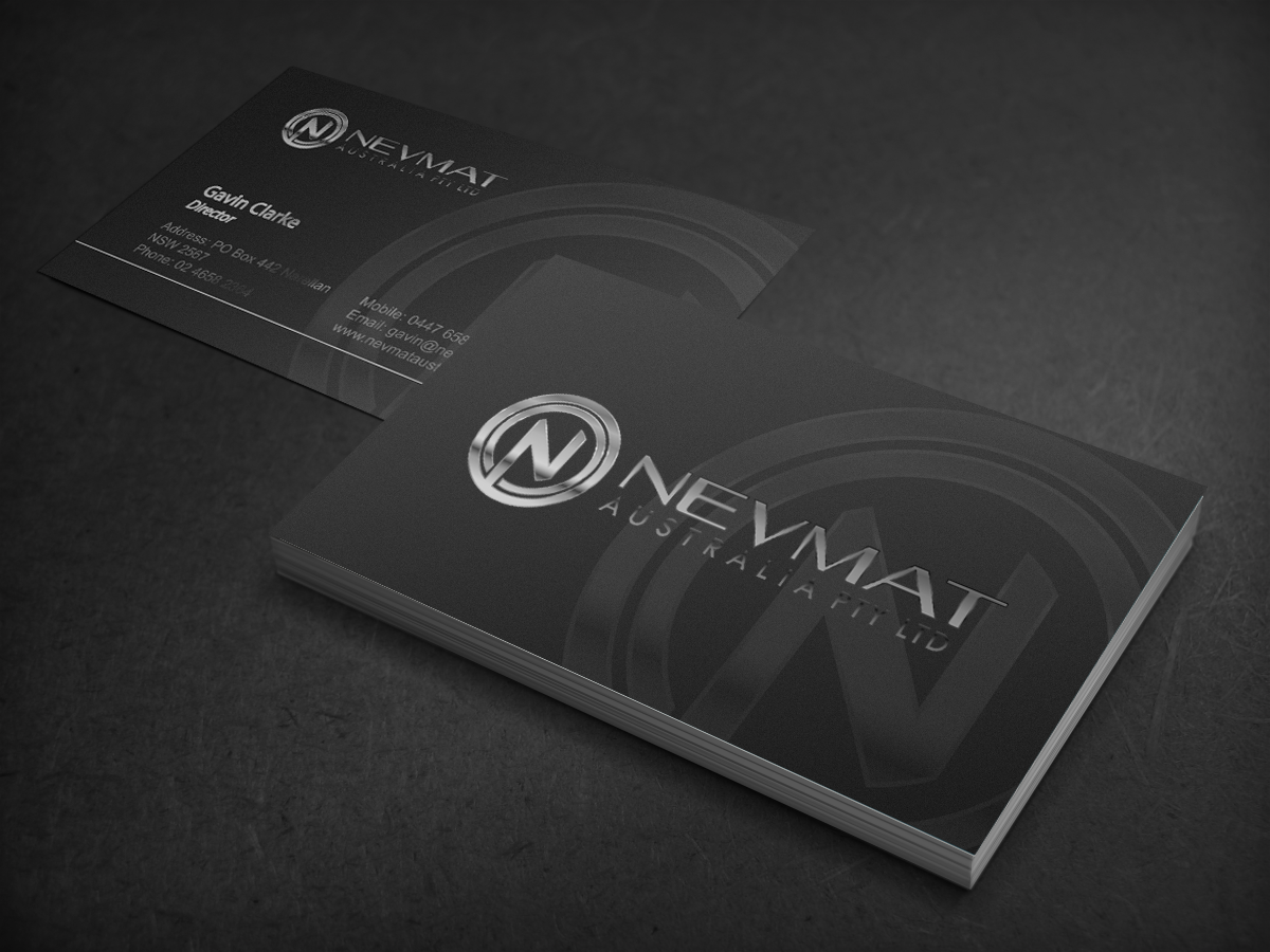 Business Card Design by nafizrahat for Nevmat Australia Pty Ltd | Design #2903330