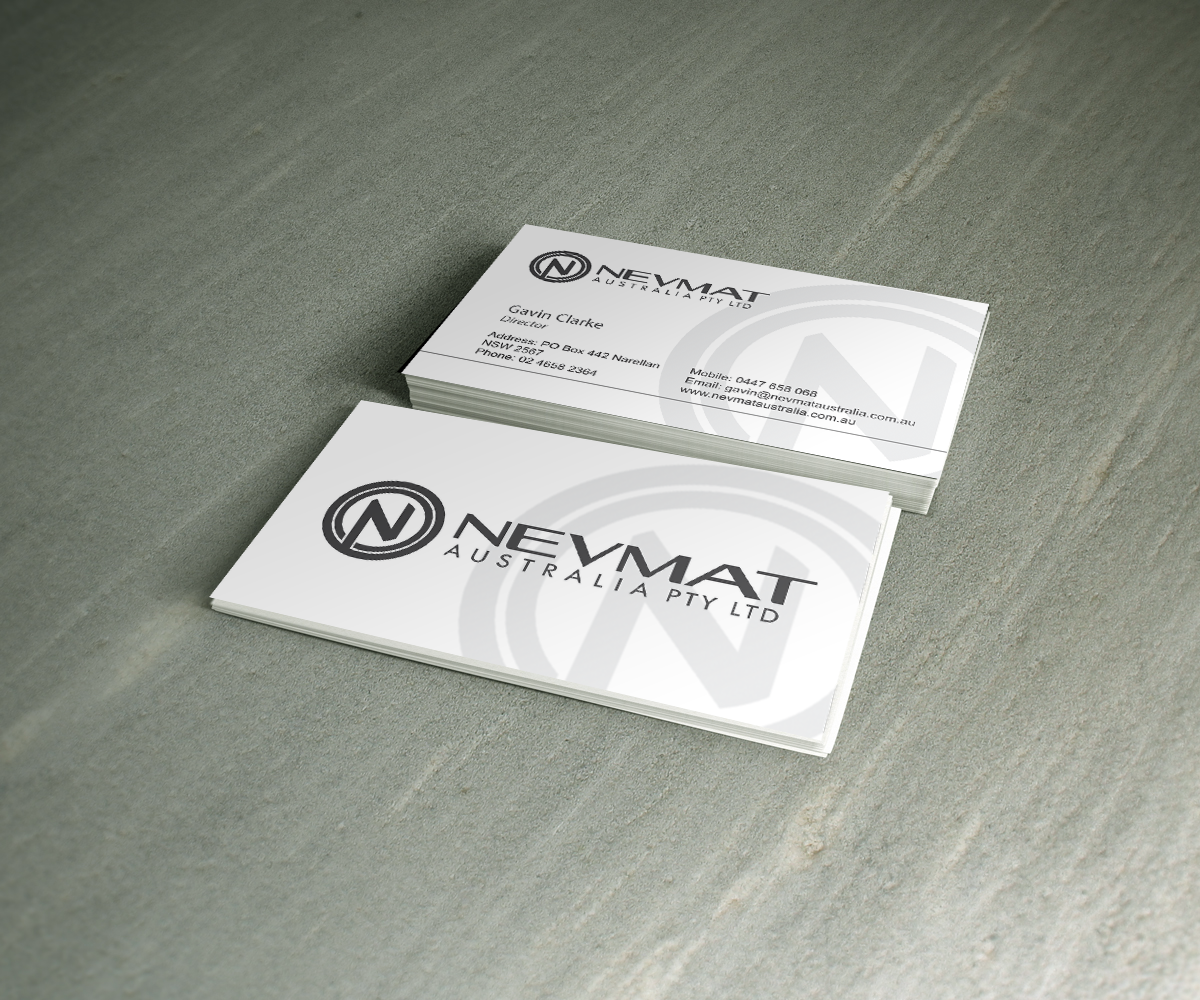 Business Card Design by nafizrahat for Nevmat Australia Pty Ltd | Design #2903355