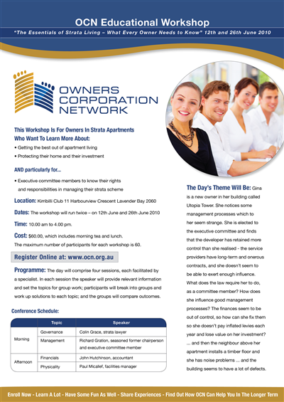 Flyer Design by Visual Connections for Owners Corporation Network of Australia Inc | Design: #57125