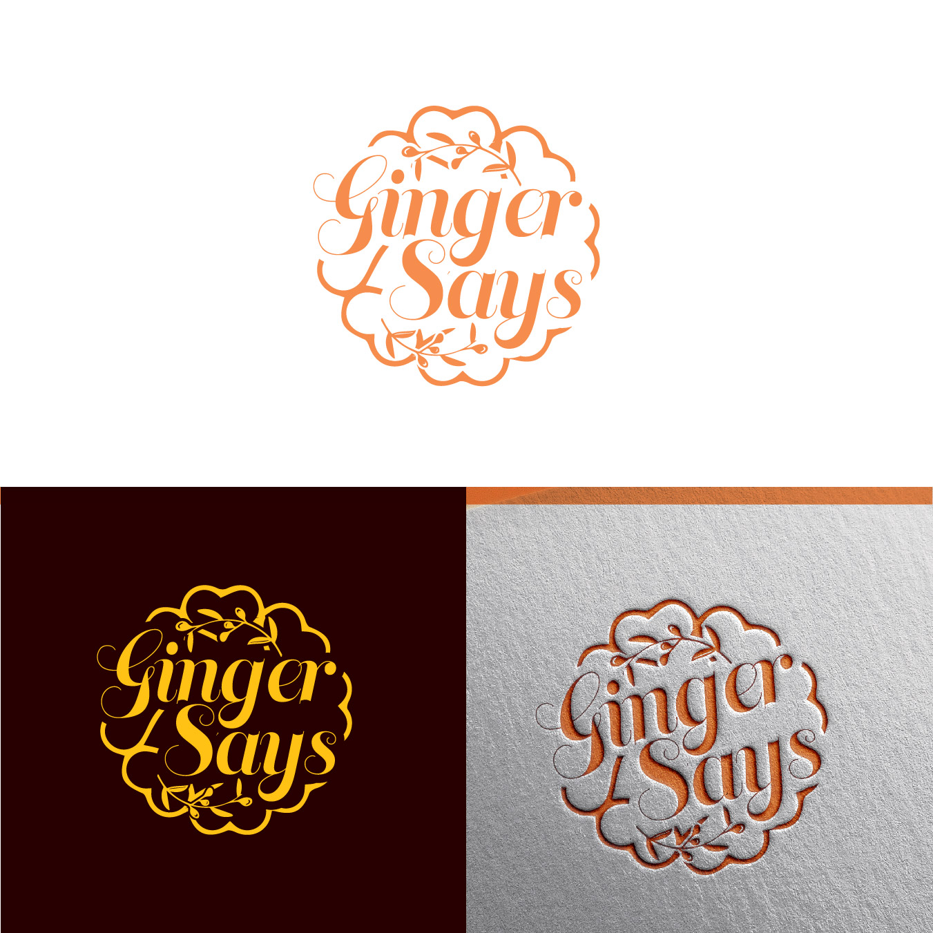 Logo Design by ErrAr for Citrine (Qld) Pty Ltd t/as Ginger Says | Design #19678233
