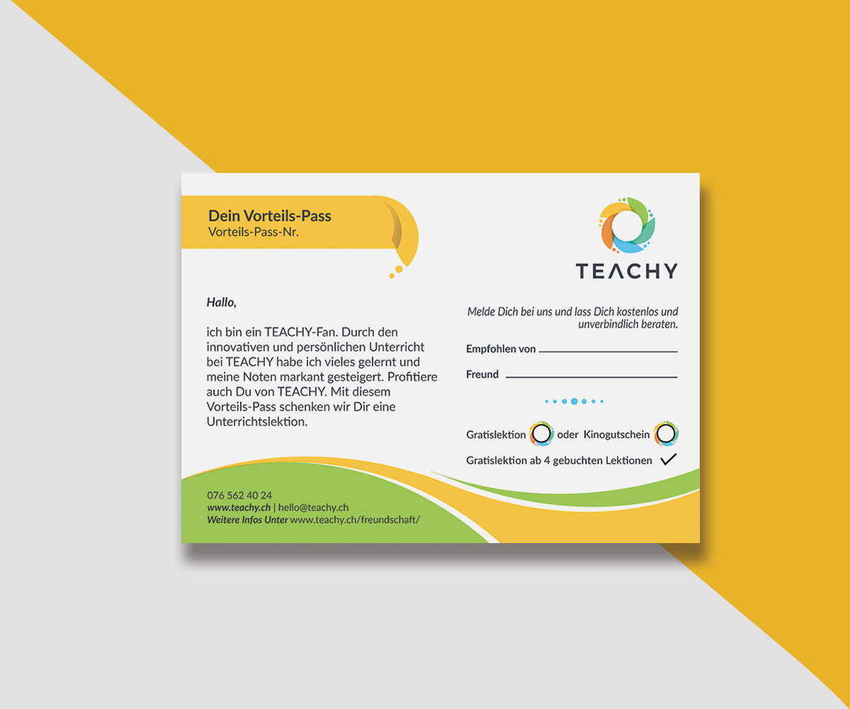Diseño de Impresos por JK18 para TEACHY GmbH | Diseño #19705776