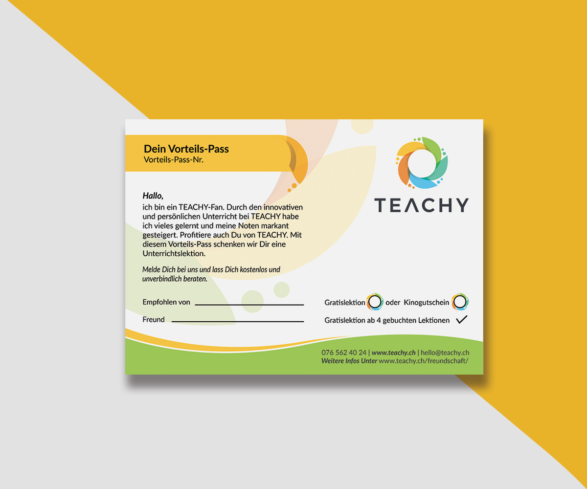 Diseño de Impresos por JK18 para TEACHY GmbH | Diseño #19705777