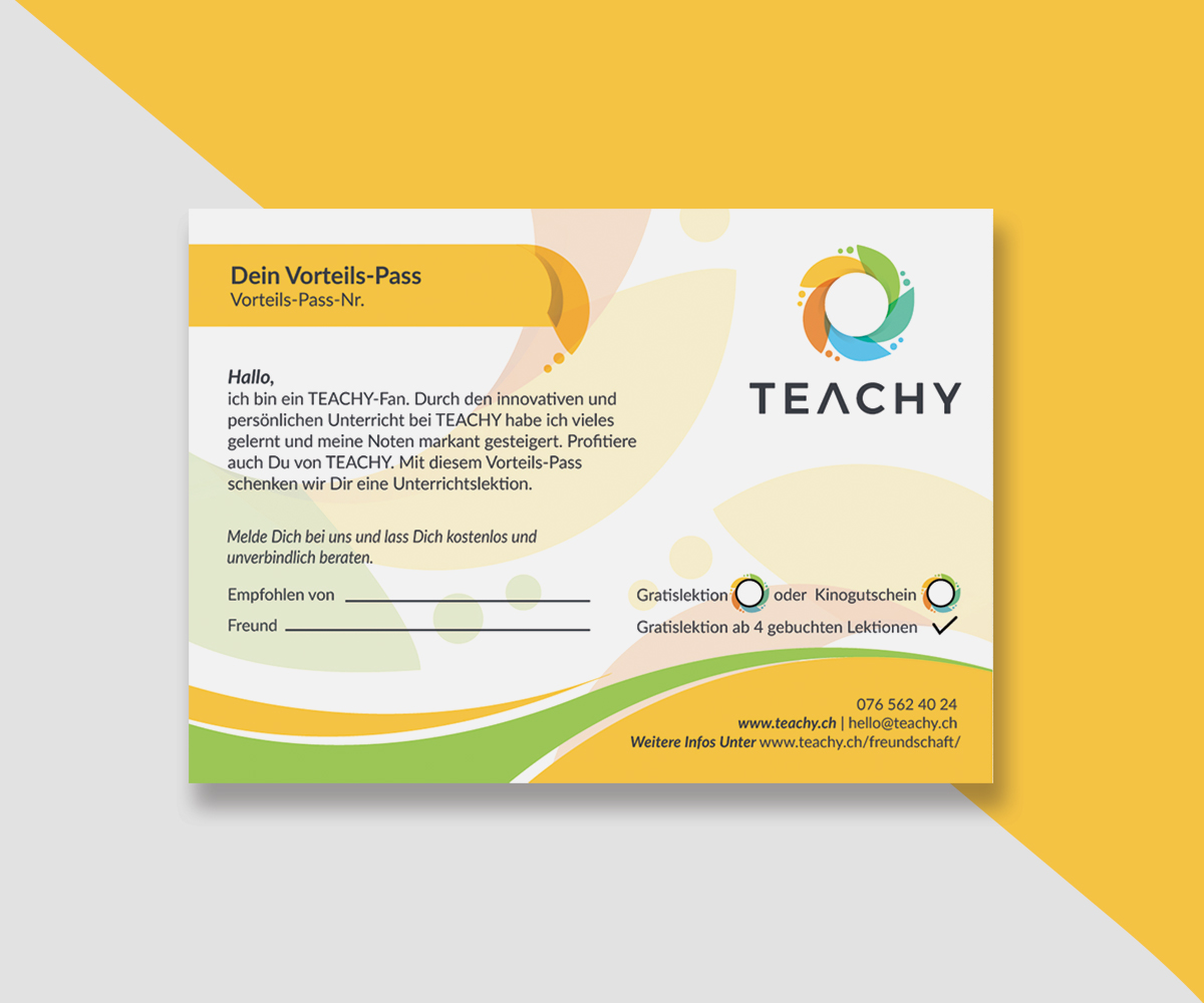 Diseño de Impresos por JK18 para TEACHY GmbH | Diseño #19705778