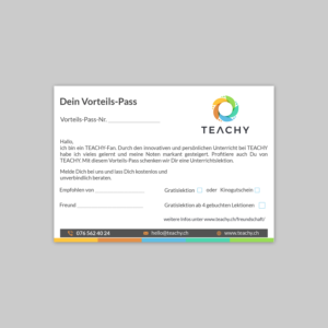 Diseño de Impresos por debdesign para TEACHY GmbH | Diseño: #19666001