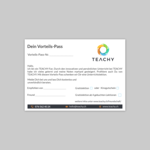 Diseño de Impresos por debdesign para TEACHY GmbH | Diseño: #19666003