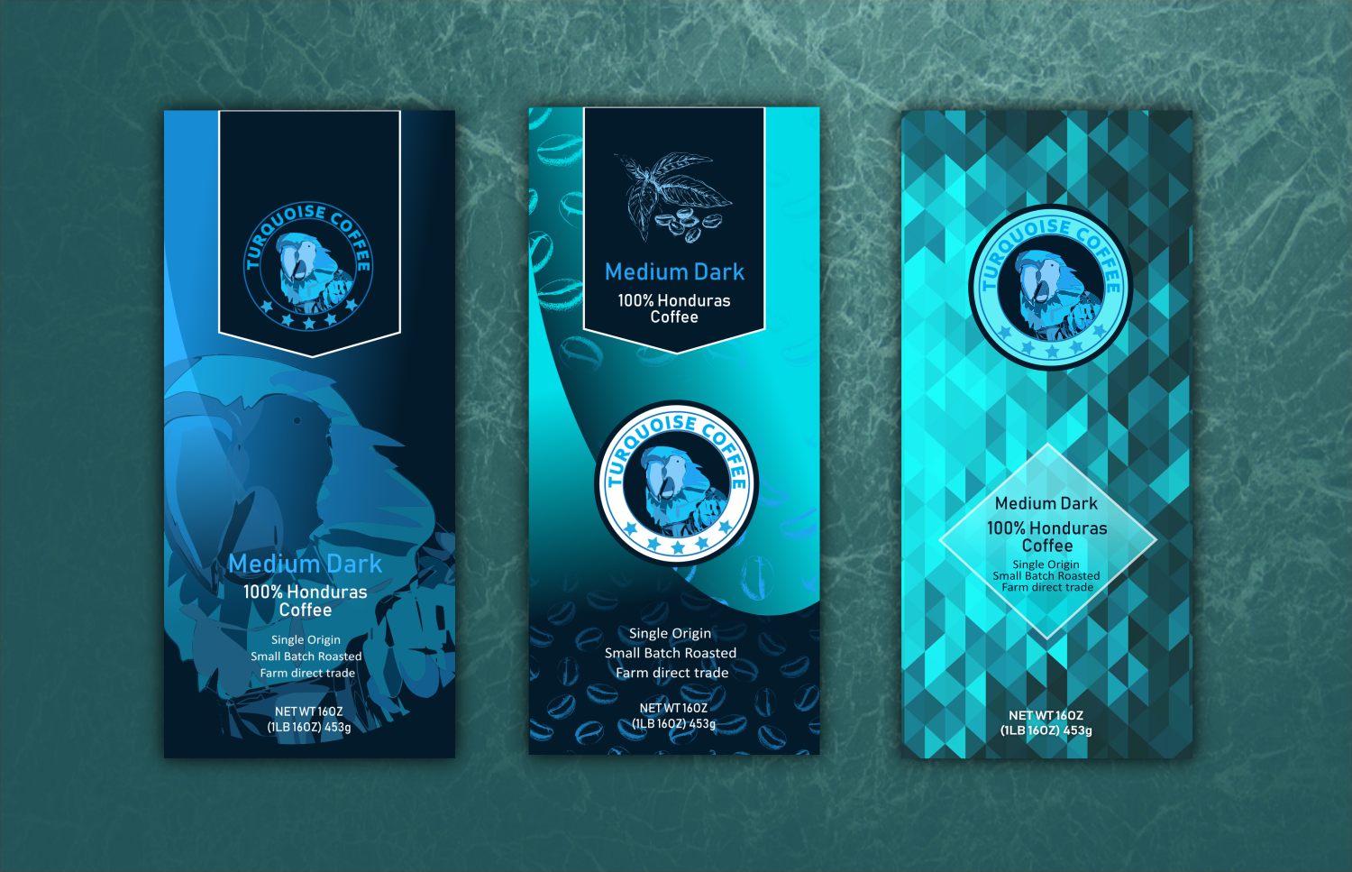 Modern Upmarket Product Packaging Design For Turquoise Coffee By Giovanni Design 19678768