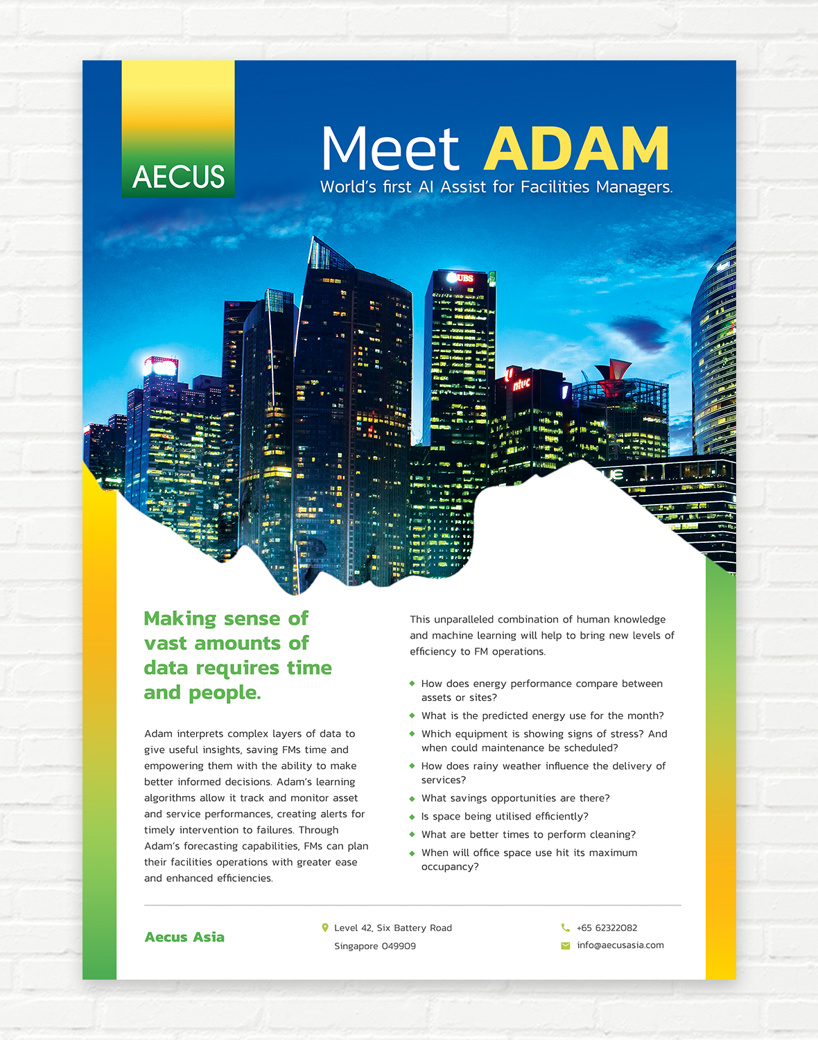 Diseño de Flyer por sun_design para Aecus Asia Consulting Pte Ltd | Diseño #19729270