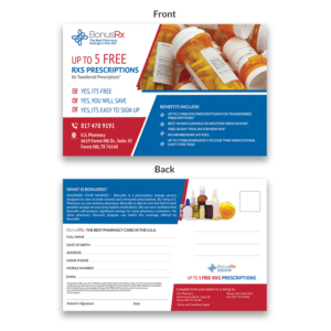 Postcard Design by debdesign for U.S. Pharmacy, Inc. | Design: #19690935