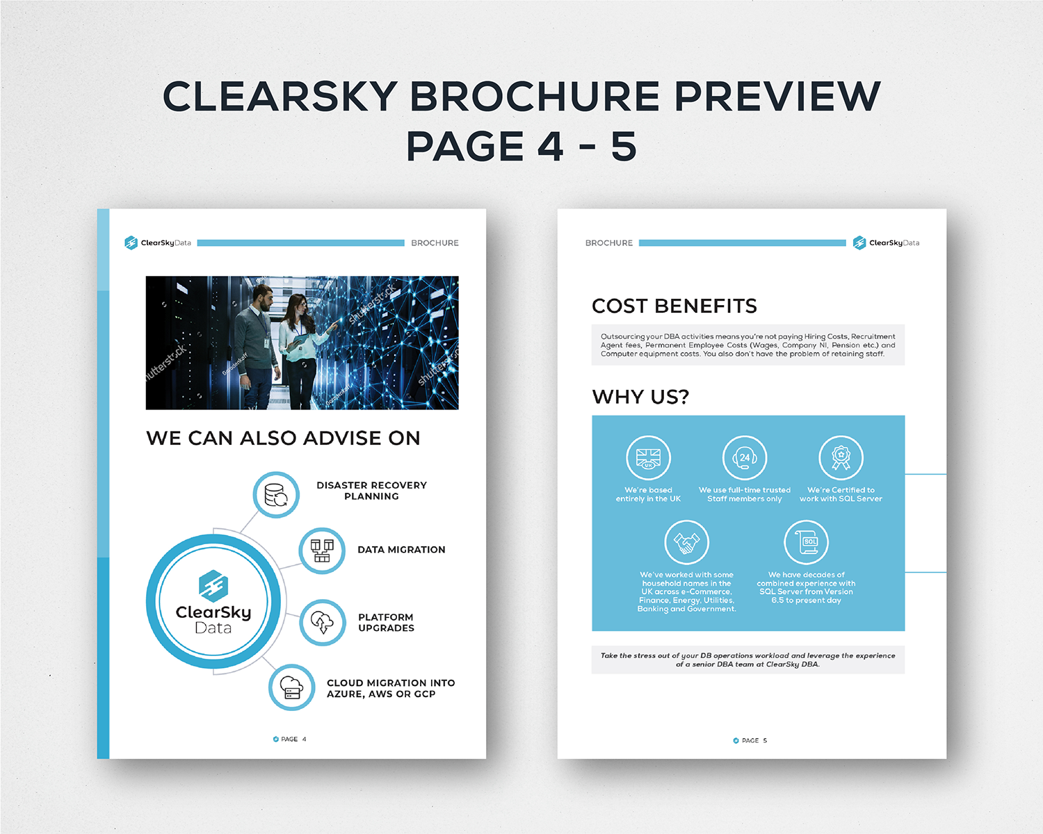Brochure Design by turtle.des for ClearSky Logic | Design #19731483