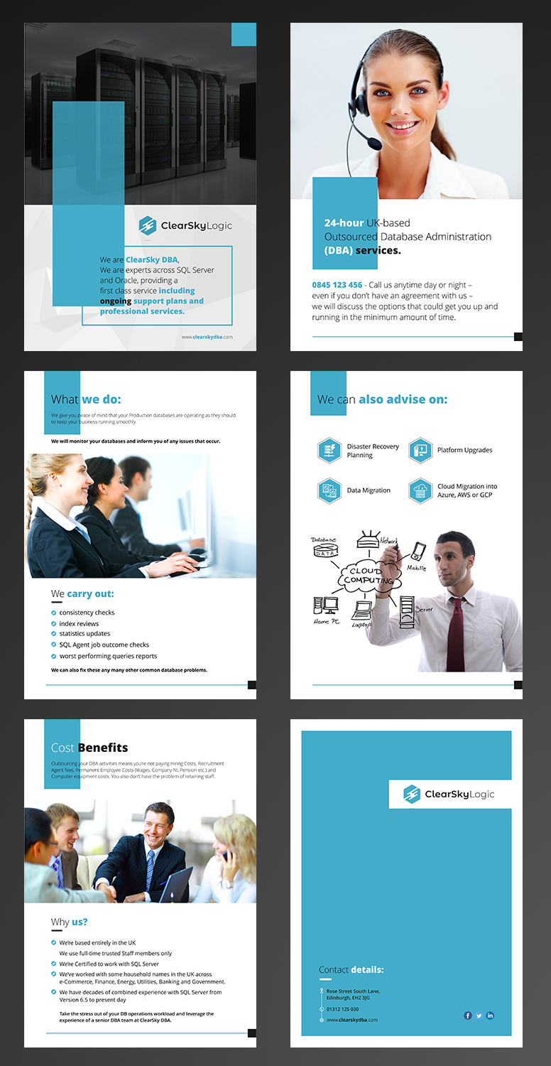 Diseño de Brochure por ecorokerz para ClearSky Logic | Diseño #19684170