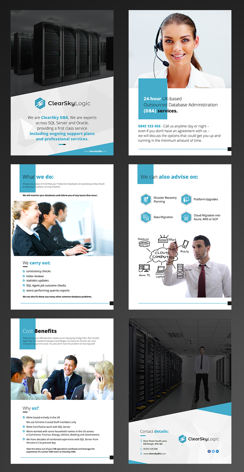 Brochure Design by ecorokerz for ClearSky Logic | Design #19684172